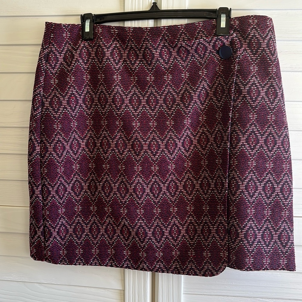 Faux wrap tapestry skirt by Ann Taylor Loft